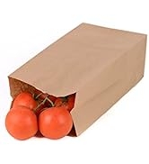 Brown Kraft Paper Bag (6 lb) Small - Paper Lunch Bags, Small Snacks, Gift Bags, Grocery, Food bag