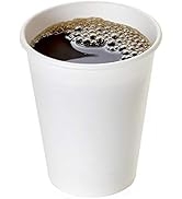 12 oz White Hot Drink Paper Cups - Disposable Paper Coffee Cups, Recyclable Reusable Friendly Easy