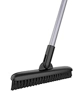 MR.SIGA Heavy Duty Grout Scrub Brush with Long Handle, Shower Floor Scrubber for Cleaning, Tile S...