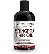 Bringraj (Bhringraj) Hair Oil (8 oz) by Vadik Herbs | Herbal hair growth oil and hair conditionin...