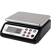 San Jamar SCDG33BK Square Professional Digital Scale, Black with Stainless Steel Platform