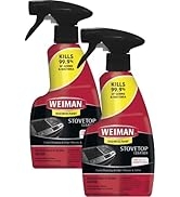 Weiman Ceramic and Glass Disinfecting Stovetop Cleaner - 12 Ounce 2 Pack - Daily Use Professional...