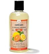 Cutting Board Oil (12oz) by CLARK'S | Enriched with Lemon & Orange Oils | Food Grade Mineral Oil ...