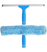 MR.SIGA Professional Window Cleaning Combo - Squeegee & Microfiber Window Scrubber, 14"