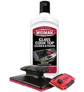 Weiman Cooktop and Stove Top Cleaner Kit - Glass Cook Top Cleaner and Polish 10 oz. Scrubbing Pad...