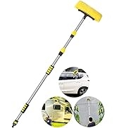 Buyplus 5-12 Foot (20 ft Reach) Car Wash Brush with 12-Inch Soft Bristle, On/Off Switch Telescopi...