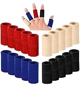 Ponpon 60Pcs Finger Sleeves Protectors Finger Splints Finger Protectors Thumb Brace Supports for ...