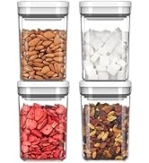 MR.SIGA 4 Pack Airtight Food Storage Container Set, BPA Free Kitchen Pantry Organization Canister...