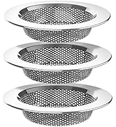 MR.SIGA Kitchen Sink Strainer, Stainless Steel Sink Drain Strainer, Dishwasher Safe, Pack of 3