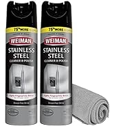 Weiman Stainless Steel Cleaner & Polish Protects Appliances From Fingerprints & Gives a Streak-Fr...