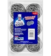 MR.SIGA Stainless Steel Scourer, Pack of 6, 30g