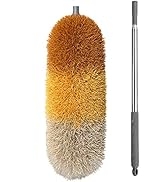 BOOMJOY Microfiber Feather Duster with Extendable Pole, 100" Telescoping Cobweb Duster for Cleani...