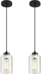 2 Pack Glass Pendant Light