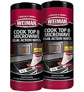 Weiman Glass Cooktop and Microwave Wipes - 2 Pack - Cleaner for Daily Use Professional Home Kitch...