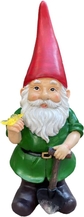 Gnome With Red Hat , Bird And Shovel