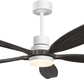 60 inch grey ceiling fan with white downrod