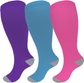 09-3 Pairs Purple/ Blue/Pink