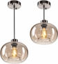 Seeded Bubble Light Amber 2 Pack