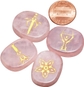 Rose Quartz/Tarot Symbol(set of 4)