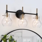 3-Light Black Gold Bathroom Lights