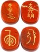 Red Jasper/Chakra Symbol(set of 4)