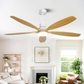 60 Inch Raw Wood Ceiling Fan