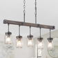 5-light rustic mason jar chandelier