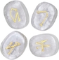 Rock Quartz/Angel Symbol(set of 4)