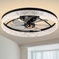 Black Ceiling Fans-19.7in