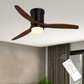 Walnut Flush Mount Fan