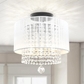 12"x6.3"-Drum White Chandelier