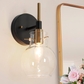 1-Light Black Gold Modern Vanity Lights