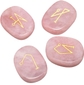 Rose Quartz/Angel Symbol(set of 4)