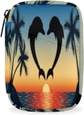 Dolphins Hearts Palm Tree Silhouette