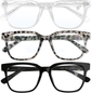 3pack Black+clear+leopard