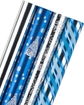 4 Rolls - Foil Snowflake&Stripe