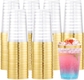 12oz Gold Rim Plastic Cup (200pcs)