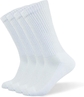 4 Pairs White Crew Socks