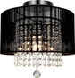 12"x6.3"-Drum Black Chandelier