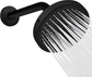 3. Midnight Black Matte Shower Head + 9 Inch Shower Arm