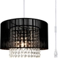 12"x6.3"-Black plug in chandelier