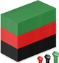 Red, Black, Dark Green