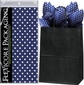 Navy Blue Polka Dots